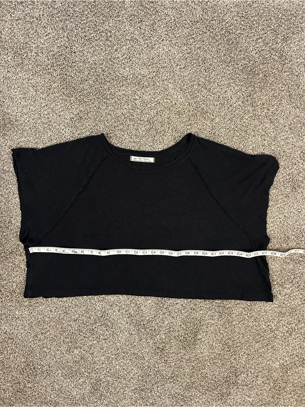 We The Free Charcoal Boxy Crop Tee Medium - Picture 4 of 6
